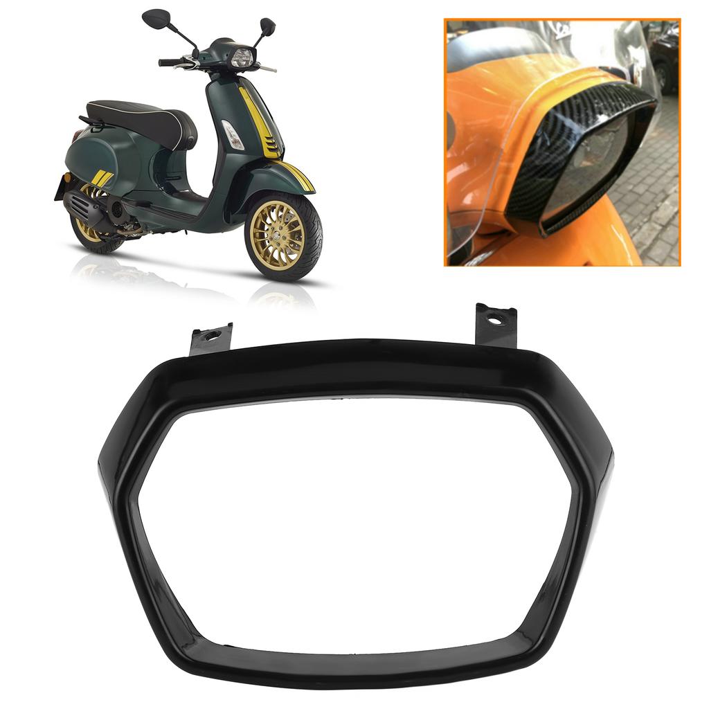 ABS Strålkastarskydd Kåpa Bezel Skydd Passar för VESPA Sprint 125150 20172020Svart