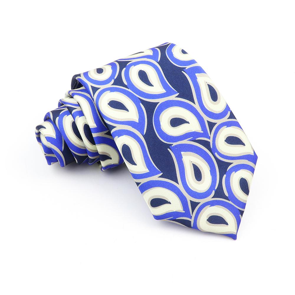 Supermjuka bohemiska sidenpolyesterslipsar för män Nyhet Design Bröllopskontor Företag Gravata tryckt slipspresent