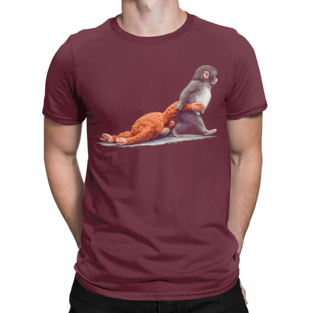 Casual Monkey Punch Baby Graphic Little Punch Big Love T-Shirt for Men T Shirts Short Sleeve Tees New Arrival Tops