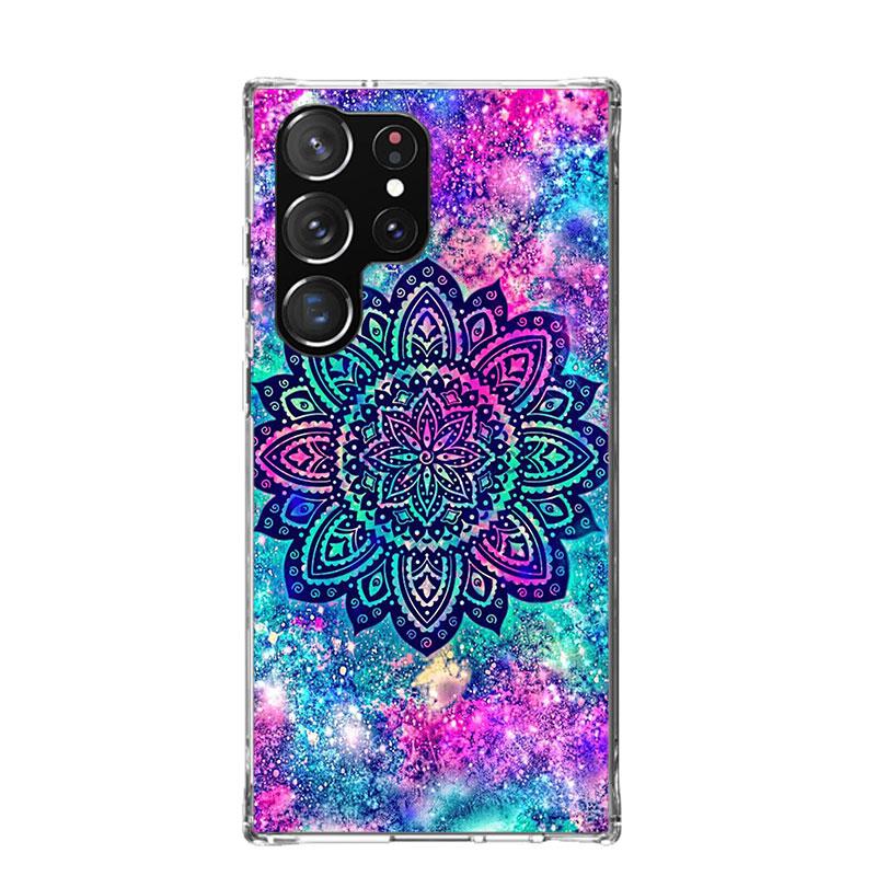 

Mandala Sunflower Mandala Case Phone Cover for Samsung Galaxy S24 S25 Ultra S23 Plus S22 + S21 S20 FE S10 S25 Edge Trend Fundas Samsung S21 Ultra