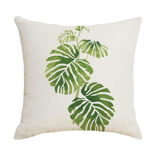 Federa Cuscino con Stampa Floreale, Copricuscino Traspirante per Tutte le Stagioni, Federa Cuscino con Design Botanico Nordico Tropicale, Morbida Custodia Decorativa per Cuscino per Divano Letto Sedia