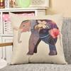Linen Sofa Animal Pillow Cover Cushion Digital Printed Pillow Linen Car Cushion Does Not Include Pillow Core