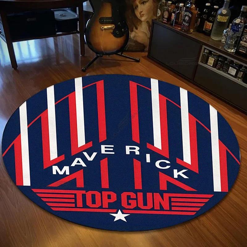 Fashion Fighter Aircraft Top Gun Round Carpet Living Room Bedroom Carpet Non -slip Door Pad Yoga Mat Floor Mats Birthday Gift