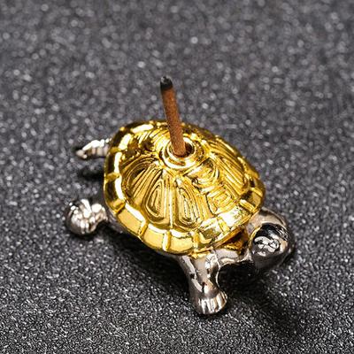 1 Pz Mini Metallo Forma Tartaruga Porta Bastoncino Incenso Meditazione Buddha Bastoncino Sandalo Porta Incenso Animali Divertenti Decorazione Casa