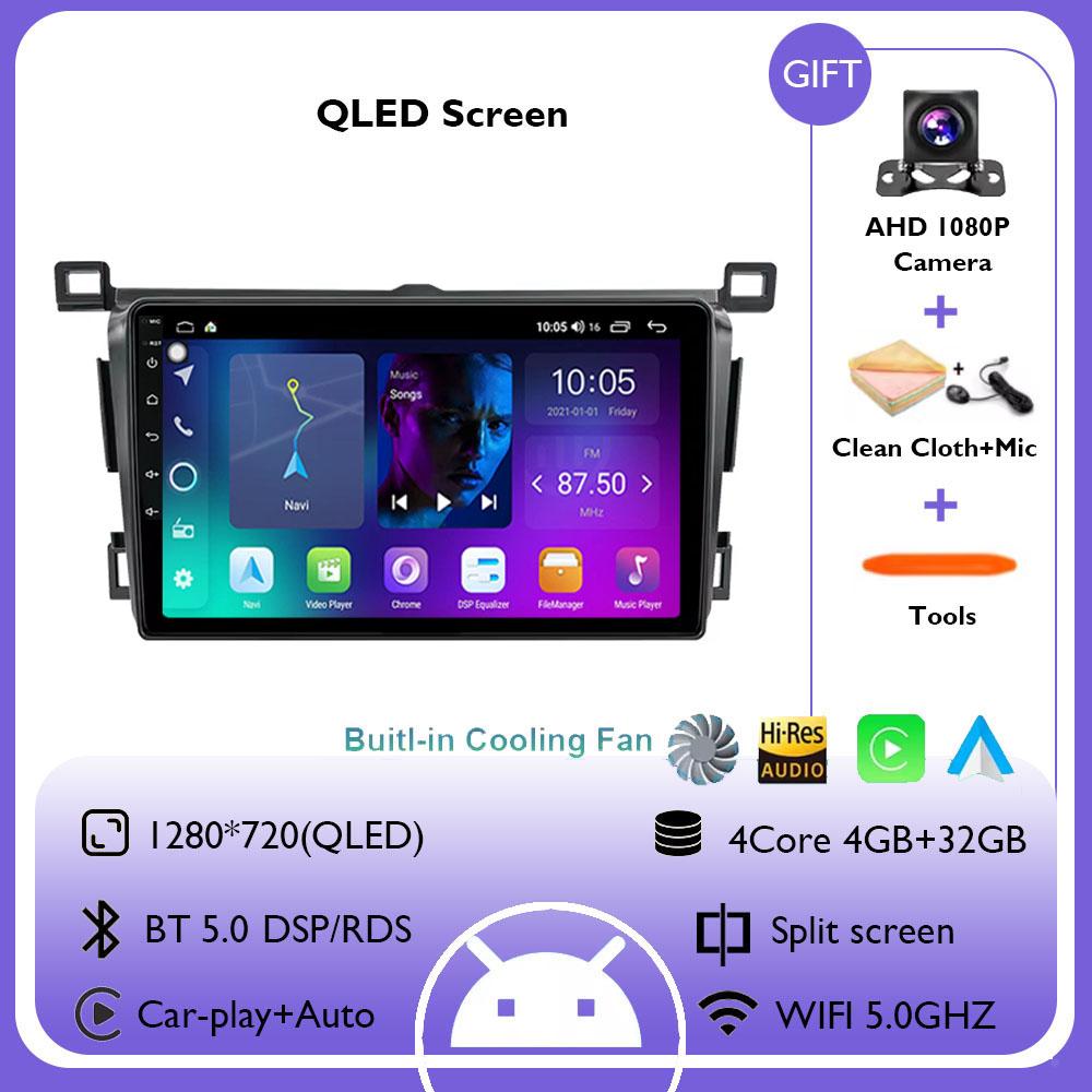 

9-дюймовый Android 14 автомобильный радиоприемник мультимедийный проигрыватель для Toyota RAV4 RAV 4 XA40 2013 - 2019 RHD Android Auto беспроводной Carplay DSP стерео