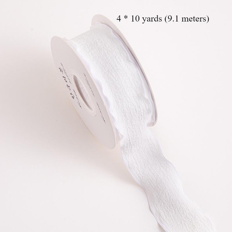

10Yards/Roll Chiffon Silk Ribbon Organza Satin For DIY Craft Gift Wrapping Decoration Wedding Bouquets Wreath Sewing Supplies 4cmx9.1m