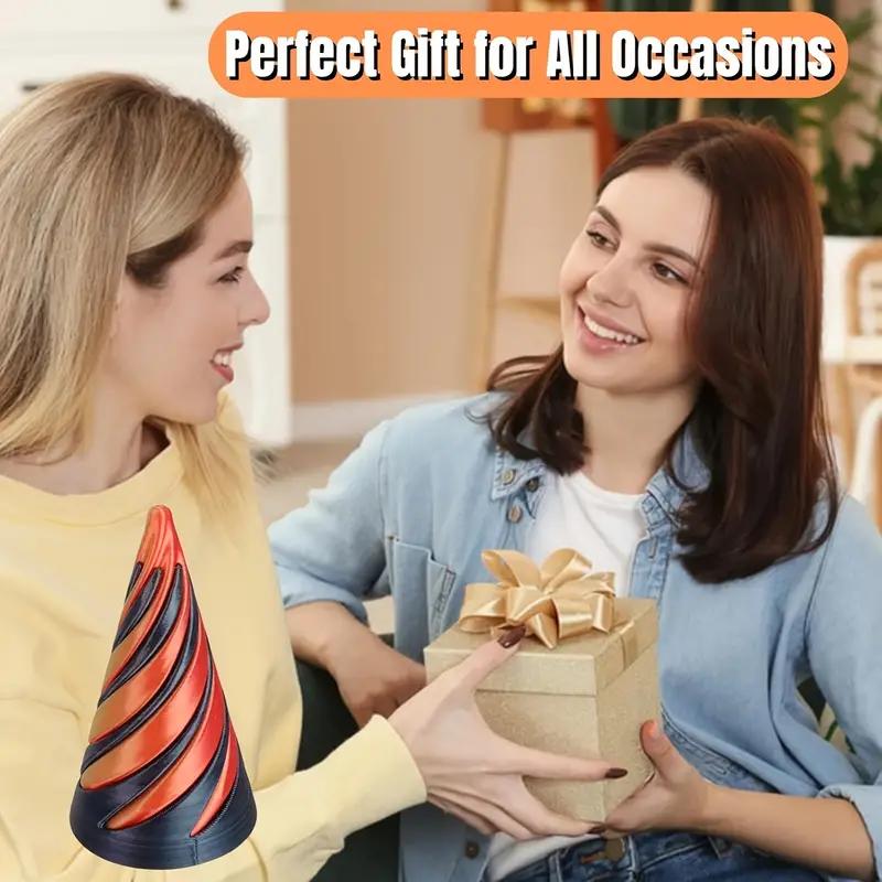 3D Printed Spiral Decompression Toy, Quick Acting Fingertip Decompressor Series