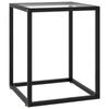 Day and Night - Day and Night Coffee Table with Black Tempered Glass 40x40x50 Cm