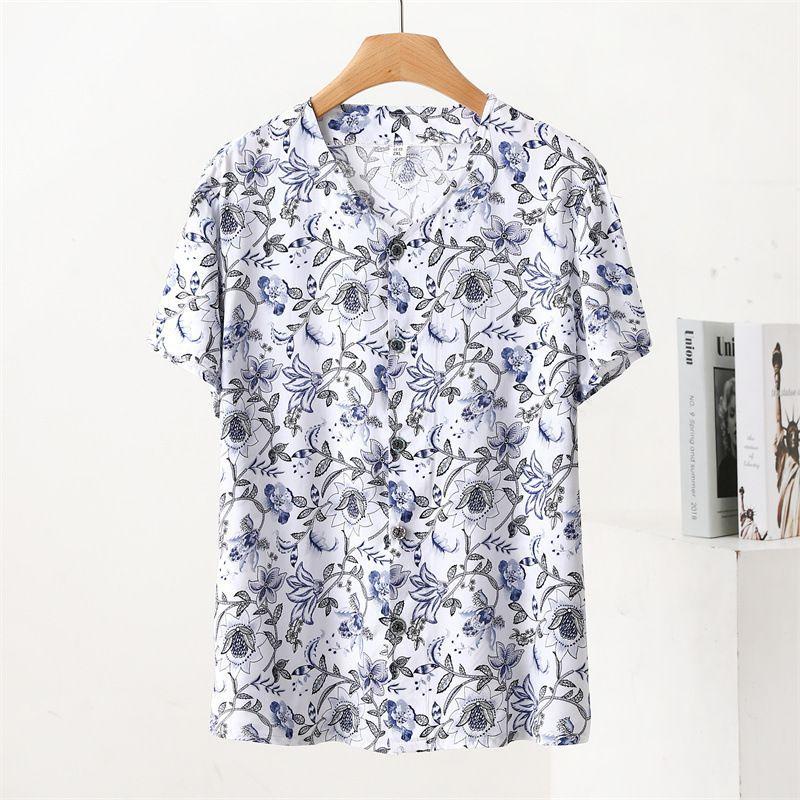 

Женские топы из хлопка и шелка, летний тонкий кардиган из вискозы, свободная рубашка с цветочным принтом, футболка Size L