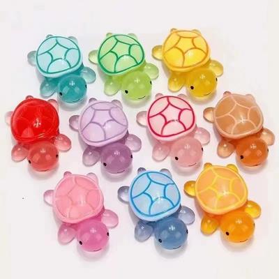 10 teile/satz Mini Leucht Schildkröte Home Landschaftsbau Decor Harz Handwerk Leuchtende Schildkröte Garten Aquarium Miniaturen Ornamente Dekoration