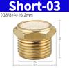 10PCS/50PCS/200PCS Pneumatic Brass Exhaust Muffler BSL M5 1/8 1/4 3/8 1/2 BSP Male Thread For Air Noise Adjustable Long Short