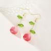 Korean Pink Tulip Flower Pendant Earrings for Women Fashion Elegant Temperament Pearl Earrings Jewelry Accessories