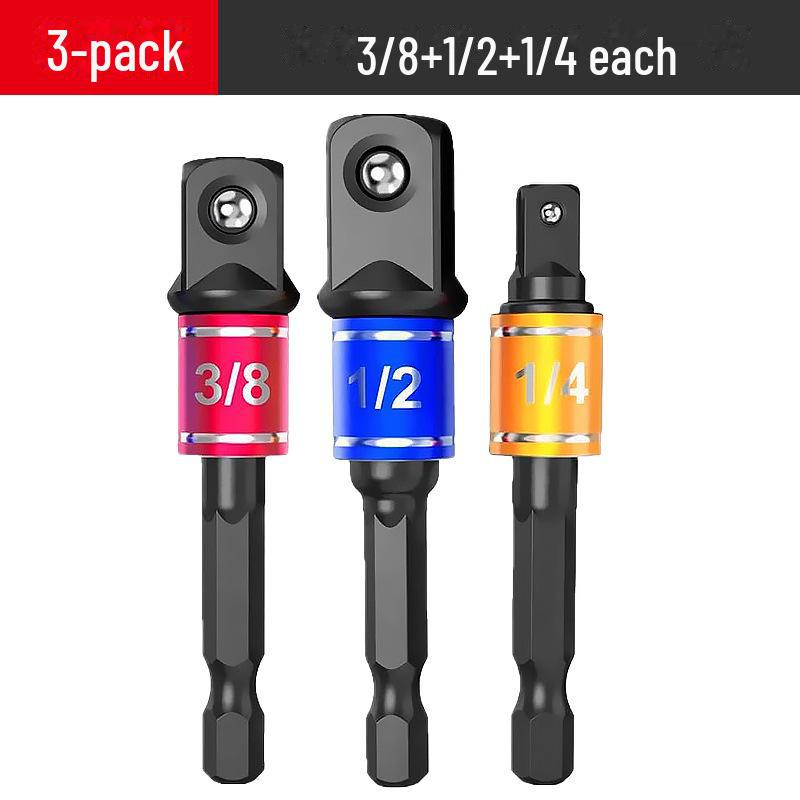 Hex Handle To Square Rod Drill & Wrench Connector Set