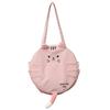 2025 New Leisure Fashion Embroidered Large Capacity Shoulder Bag Cute Cartoon Cat Commuter Canvas Small Round Bag