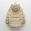 Feather 90 white duck down new national standard women's simple solid color double zipper down jacket women