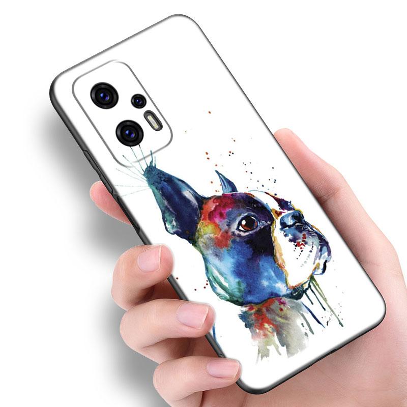 

Чехол для телефона с изображением французского бульдога и мопса для Xiaomi POCO F2 F3 M2 M3 M4 X3 X4 Pro NFC F4 GT 5G F1 X2 C3 C31 C40 M5S TPU черный чехол Xiaomi POCO M5S