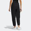 adidas Neo Solid Color Logo Print Fleece-Lined Cuffed Harem Sweatpants Women Bottoms Black HZ2409