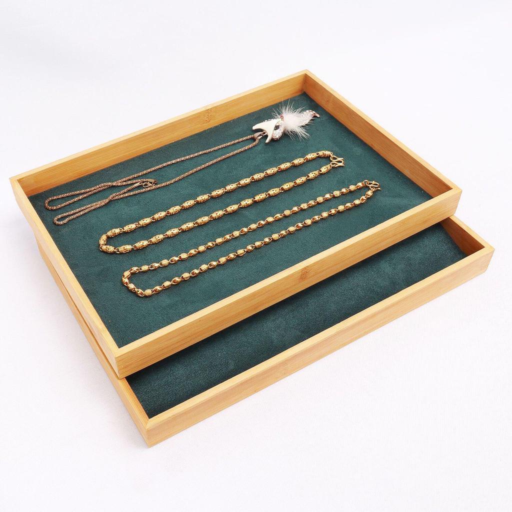 European Style Vertical Bamboo Necklace Display Stand for Jewelry and Pendants