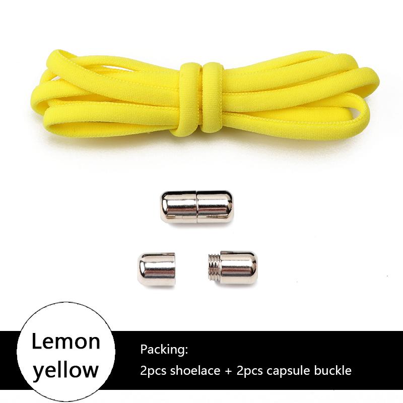 Elastic No Tie Shoelaces Semicircle Shoe Laces For Kids and Adult Sneakers Shoelace Quick Lazy Metal Lock Laces Shoe Strings
