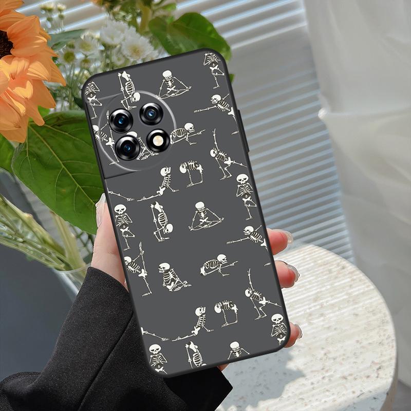 Skeleton Yoga Case For OnePlus 15 15R 13 13T 13R 12 12R 11 10 10R 10T 8T Nord 5 CE 4 2 3 Lite N20 N30 Cover