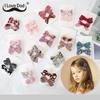 2 Pcs/Set Baby Hair Clips For Girls Bows Dot Flower Kids Hairpins Printed Children Barrettes Clips Baby Girl Hair Accessories