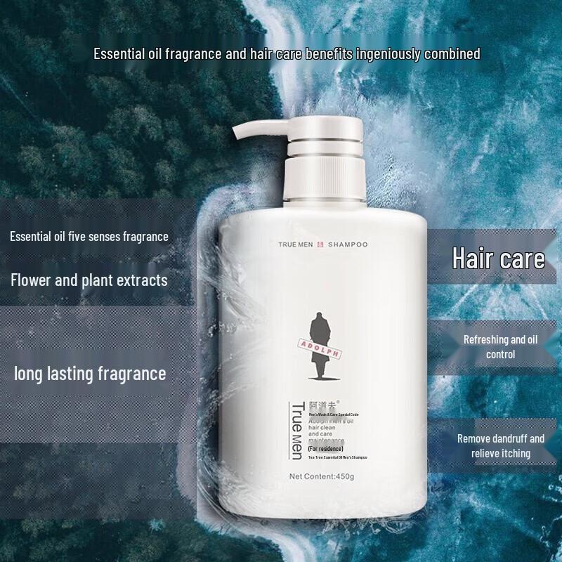 Adolph Men's Tea Tree Essential Oil Anti-Dandruff Shampoo