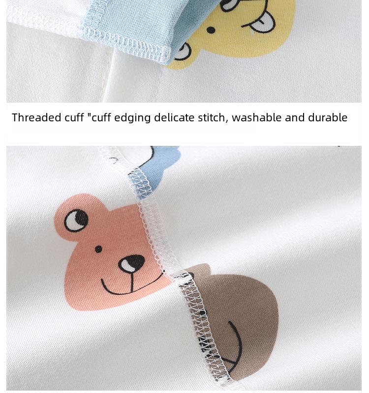 Combed Cotton Long-Sleeved Baby Romper for Newborns - Spring & Autumn