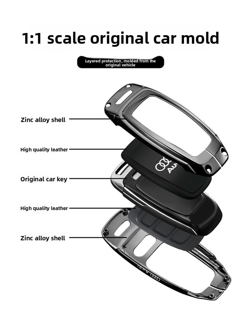 New For T A6 A7 A8 E-tron Q5 Q7 Q8 C8 D5 Transparent TPU Car Remote Key Case Cover Shell Keyless Holder Fob Keychain Accessories