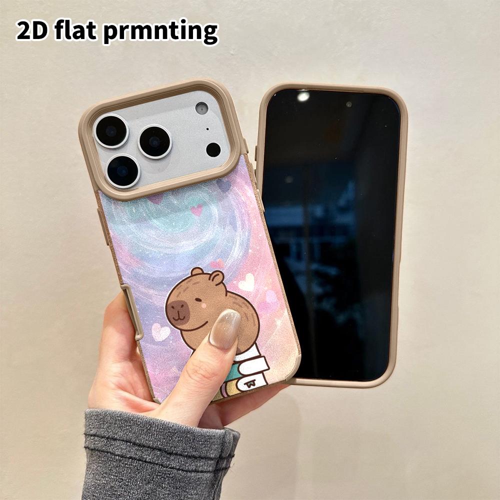Phone Case: 2D flat lambskin suitable for iPhone 18 17 16 15 14 13 Pro film protective case, heart swirl, Christmas and Halloween gifts