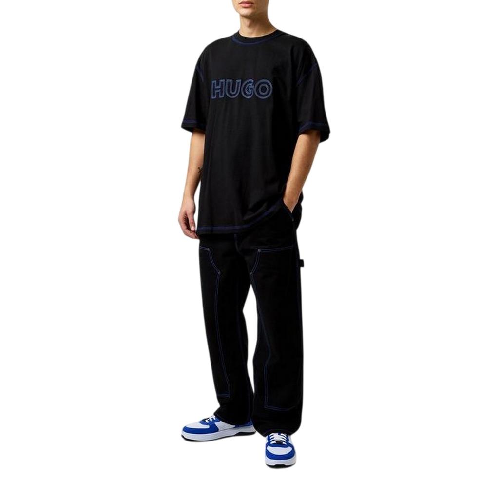 Hugo Mens Embroidered Logo Stitched T-Shirt