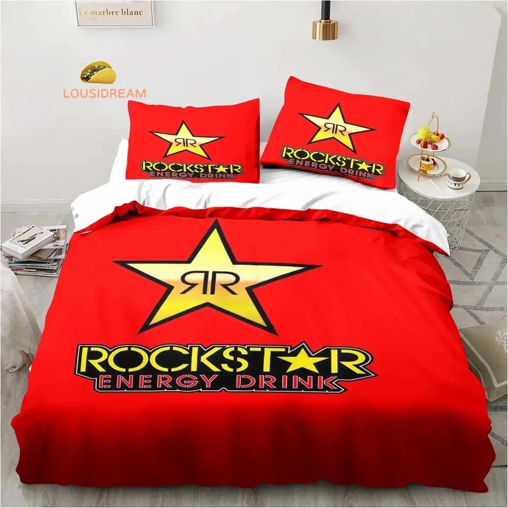 Drinks Rockstar Energy Sheets Quilt Covers Bedding Dormitory Sheets Bedding Set Soft Warm Bedding Set