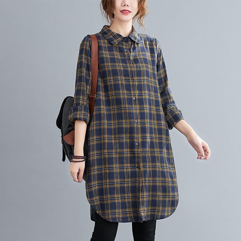 Vintage Long Sleeve Loose Fit Women S Skull Pattern Shirt