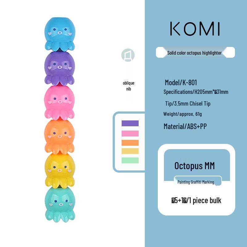 Cartoon Fluorescent Pen Gift Set: Colorful, Cute, and Creative Highlighters for Students