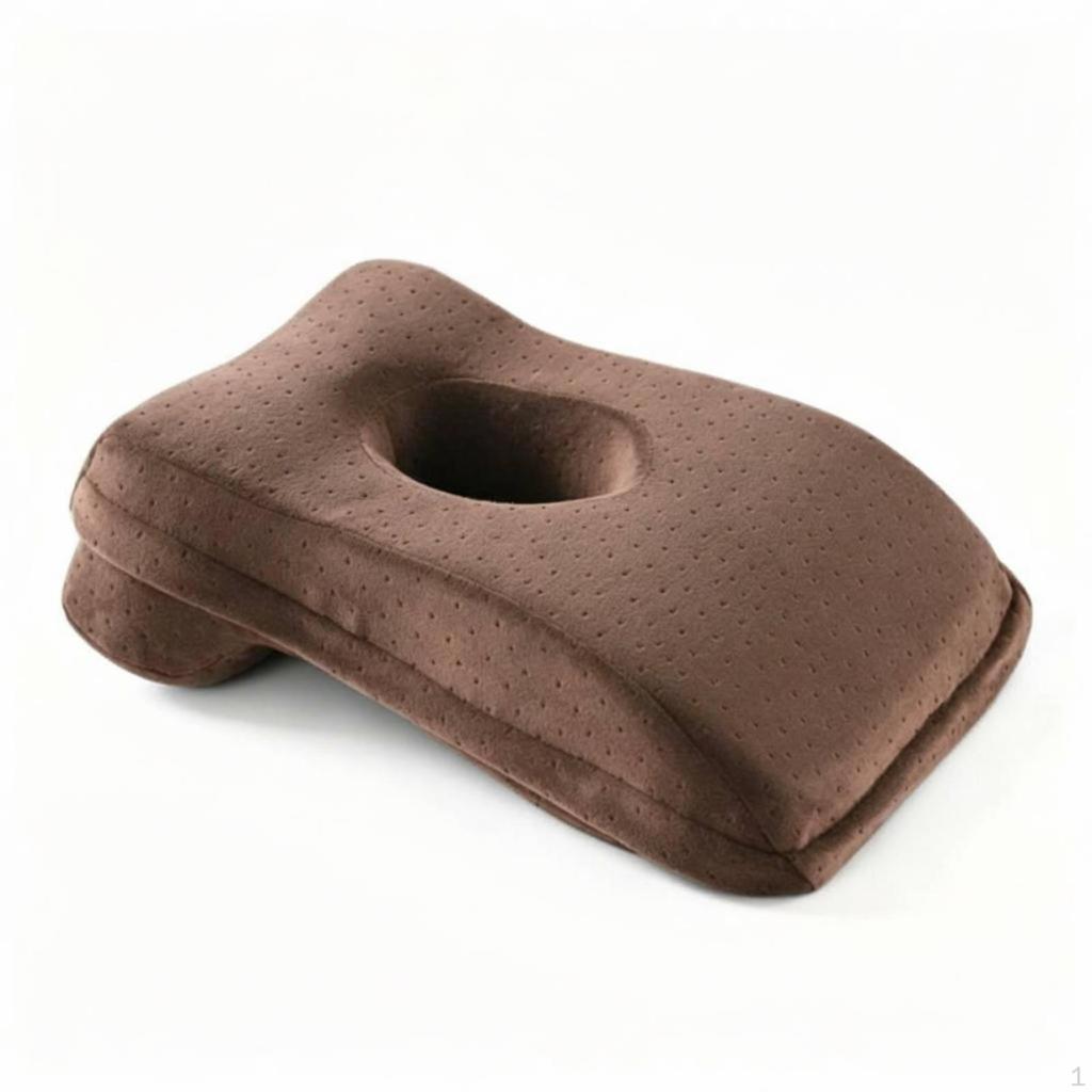Memory Foam Rest Pillow Breathable Office Ergonomic for Students Light Gray