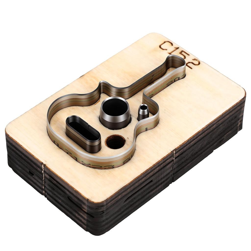 Leather Cutting Dies Guitar Shape Wooden Template Tool Cutter for DIY Crafts Keychains Belts Pendants