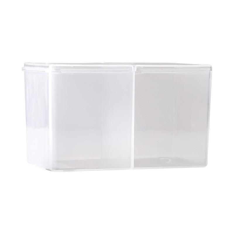 Nail Tool Cotton Pad Organizer Clear Plastic Storage Box Pads Swabs Home Use