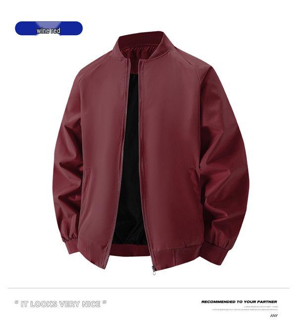 Мужская американская ретро однотонная бейсбольная пилотская куртка 2025 L