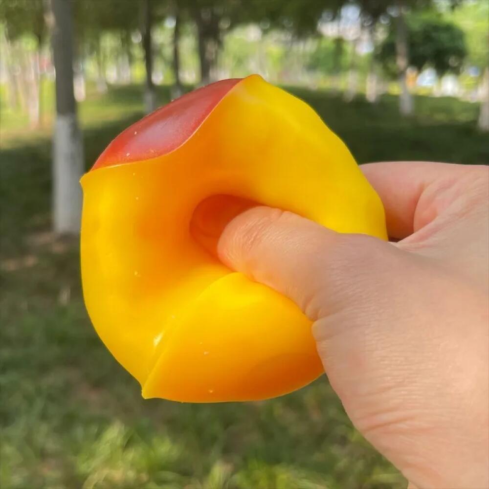 Crunchy Squishy Caramel Pudding Squeeze Toy Handmade Stress Ball Fidget Toys Food-shaped Pudding ASMR Sensory Stress Relief Toys for Adults Gift
