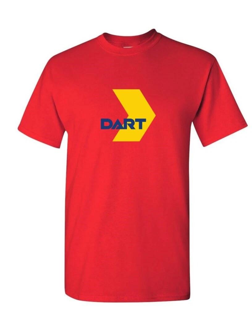 DART Logo Tee Shirt Texas Dallas Area Rapid Transit Rail Train Red T-Shirt XL