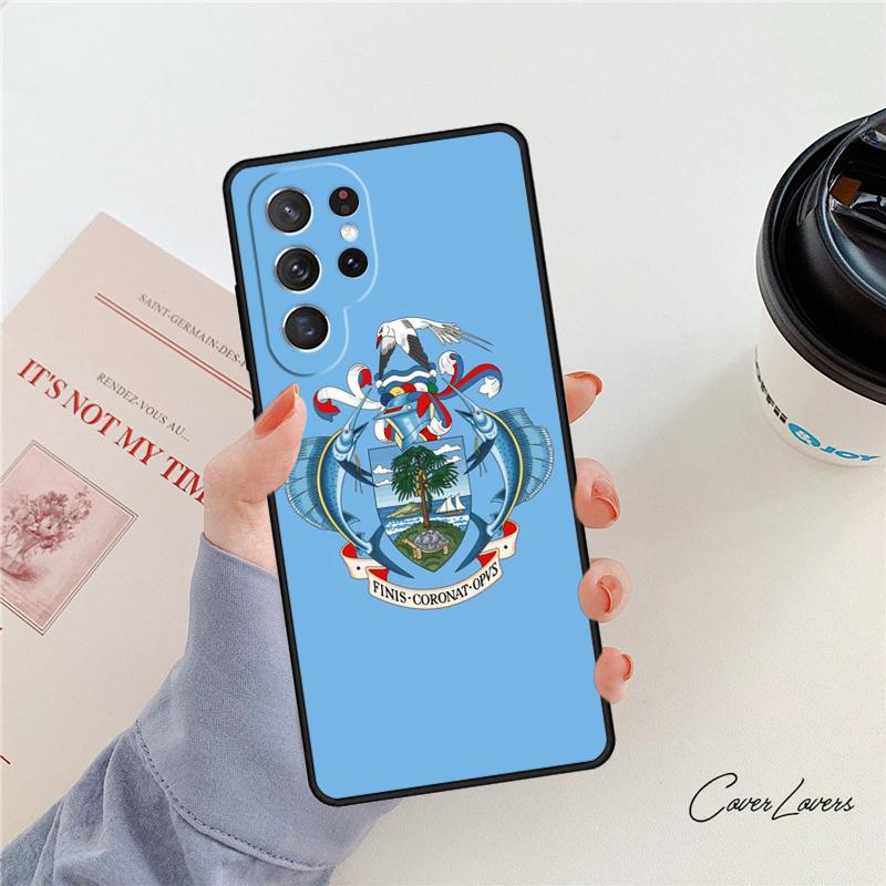 Seychelles Flag phone case For Samsung Galaxy S24 S25 S23 S22 Ultra Note 10 20 Plus S20 S21 FE Cover