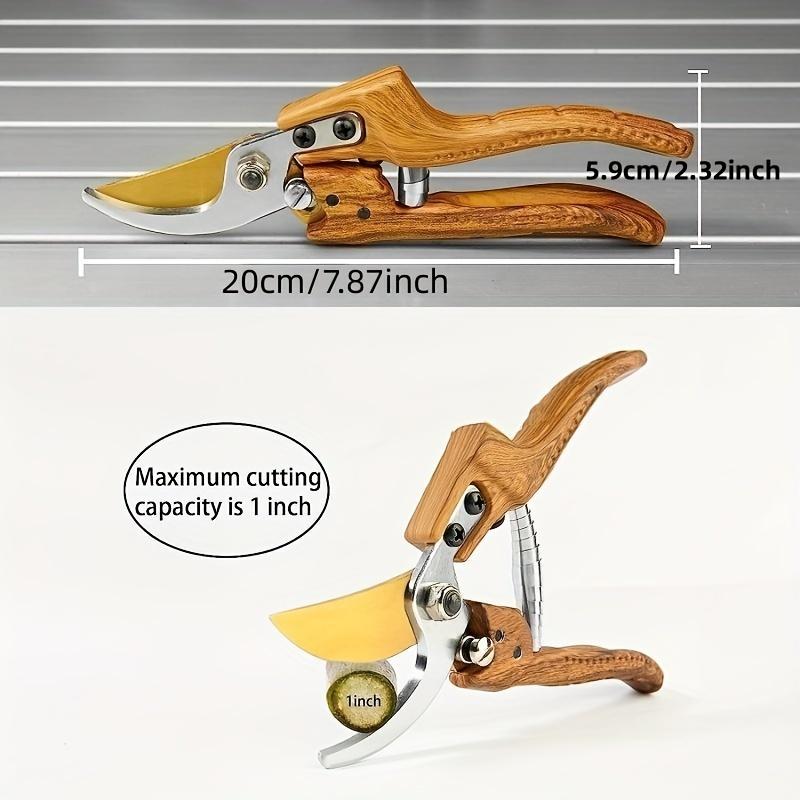 Gardening Shears, Bypass Pruning Scissors, Heavy Duty Pruning, Manual Pruning, Garden Tools, Outdoor Pruning, Wood Pattern