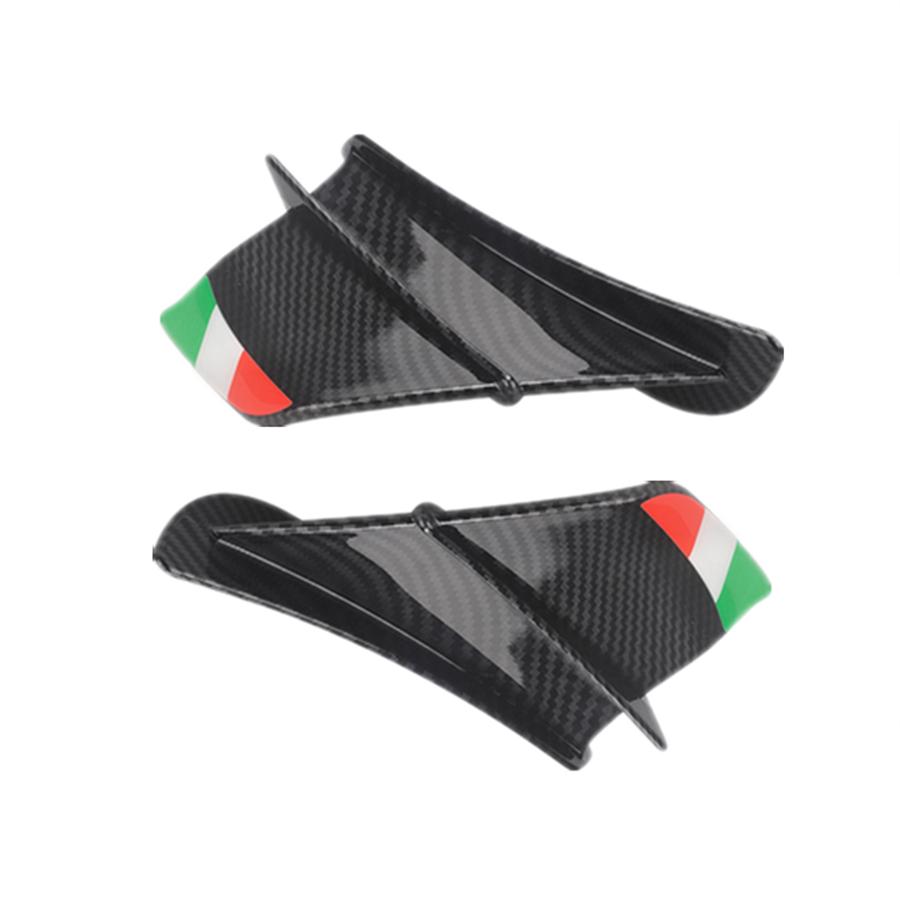Καθολικά Μοτοσυκλέτας Γυαλιστερά Ανθρακονήματα Πλαϊνά Μαύρα Πτερύγια Αεροτομή Αεροδυναμικού Πτερυγίου T