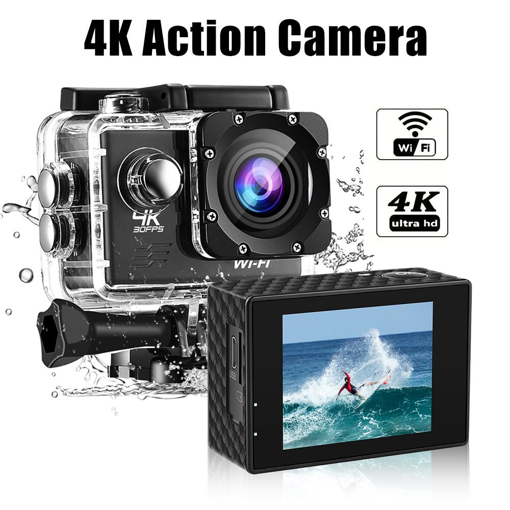 Action Camera, 4K High-definition Underwater Camera, Wireless WiFi Waterproof Outdoor Digital Camera