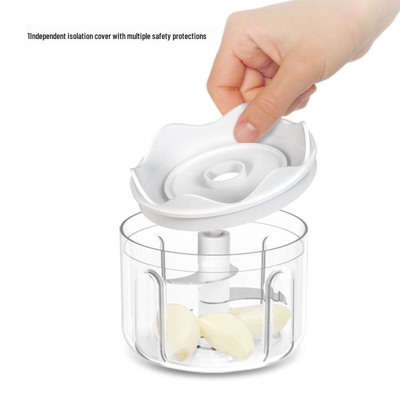 Wireless Mini Electric Garlic Press & Chopper: Automatic Stirrer, Peeler, Mincer, Baby Food Maker