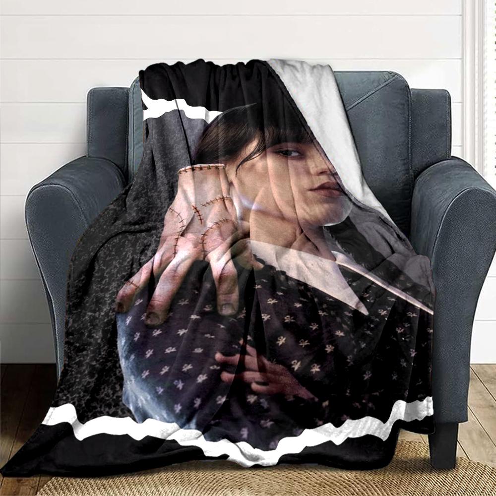 1Pc Ethereal Violinist Shadows Blanket For Couch Bed Plush Cozy Fuzzy Blanket Super Soft Warm Blankets For Fall And Winter 0918164