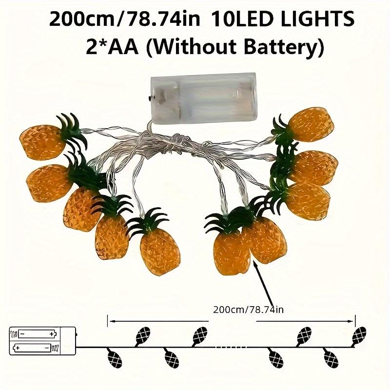 LED Pineapple String Lights, Party, Birthday, Bedroom, Yard Decoration Lights, Outdoor Hawaii Gift Decoration Lights (Battery Powered)