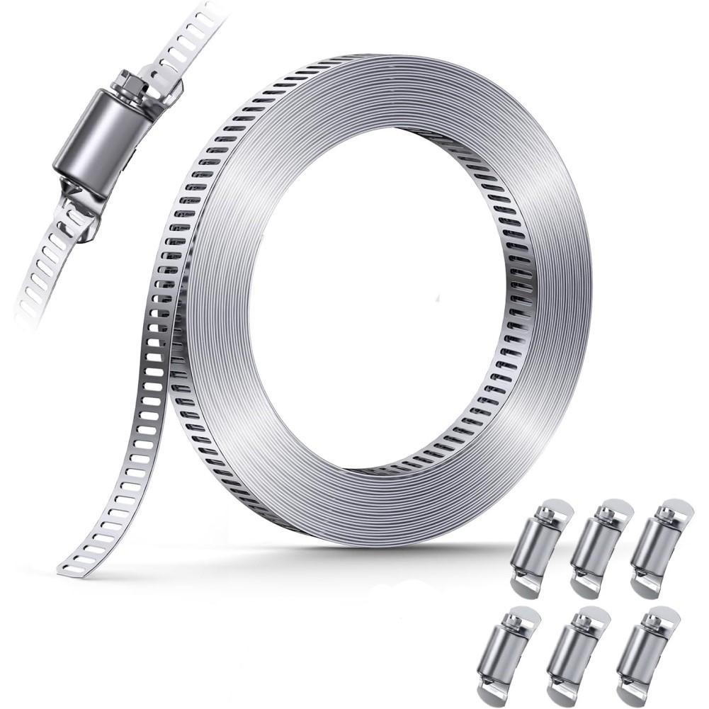 Complete DIY Hose Clamp Kit Featuring Strong Metal Straps and Fasteners