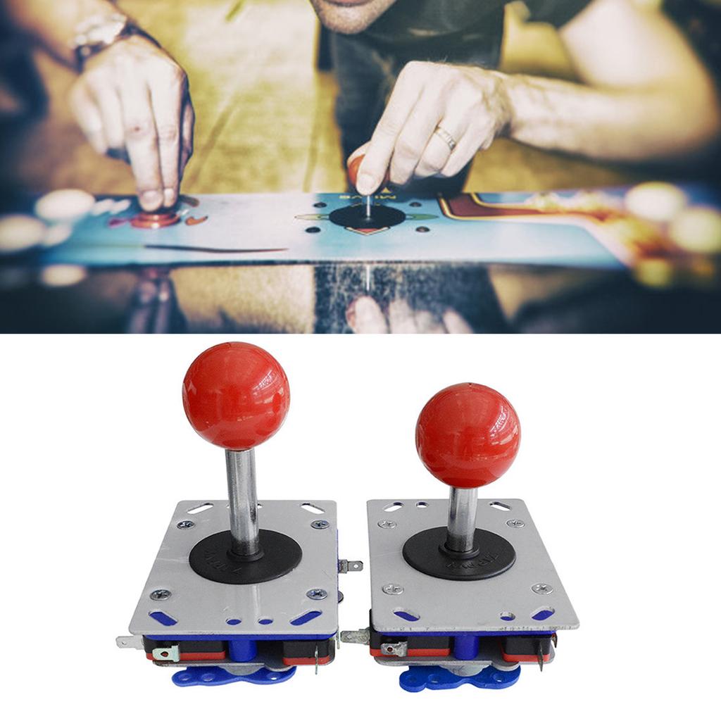 Responsive DIY Gaming Joystick Kit 2 4 8 Way Switching Mechanism & Red Ball Handle Simple Operate for Arcade Builds