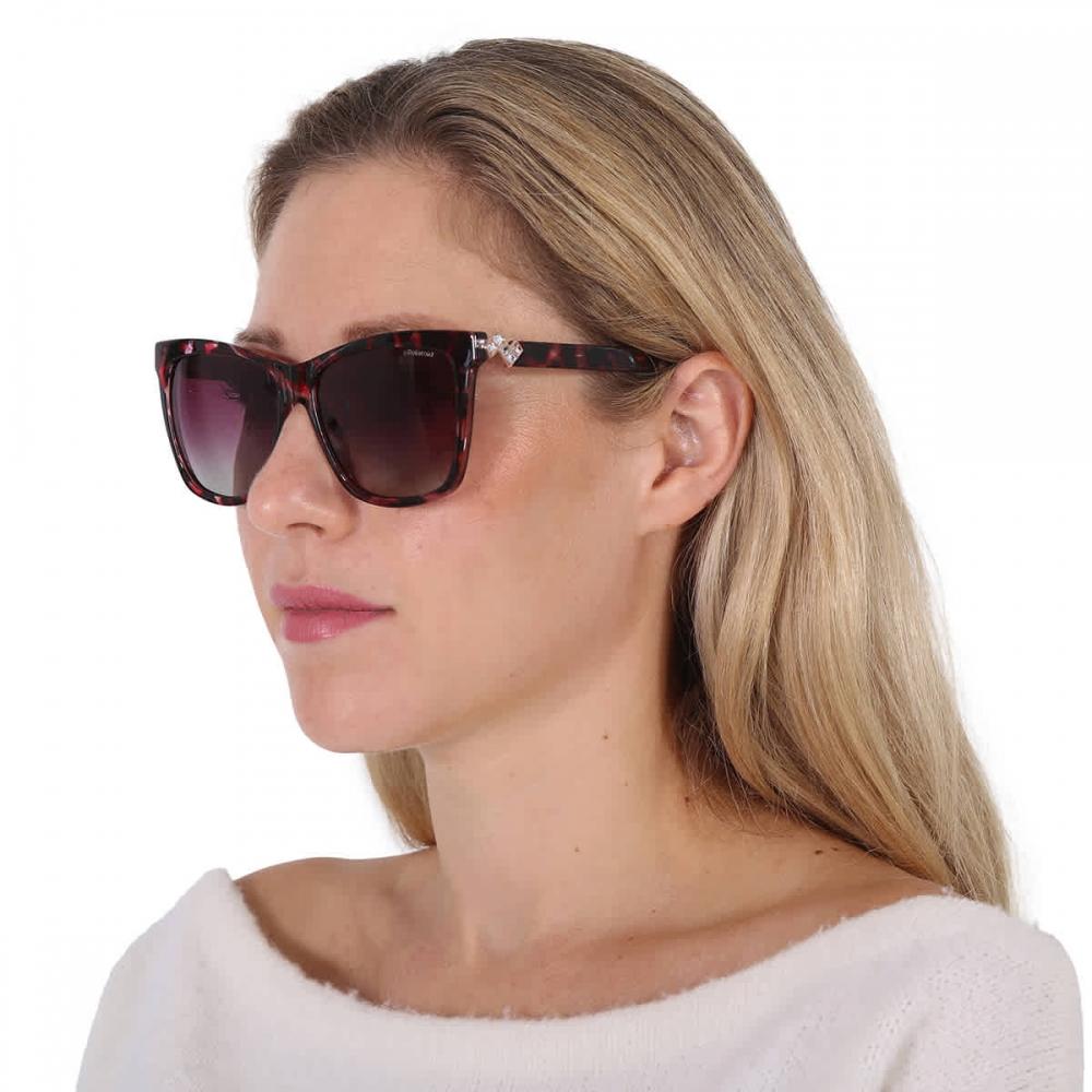 Polaroid Core Polarized Burgundy Gradient Cat Eye LadieS SunglaSSeS Pld 4078 S X 0ydc Jr 56 Multi
