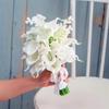 IPOPU 24PCS Artificial Flowers Fake Calla Lily Flowers Real Touch Calla Lily Faux Flowers Arrangement Bouquet for Home Garden Office Party Wedding
